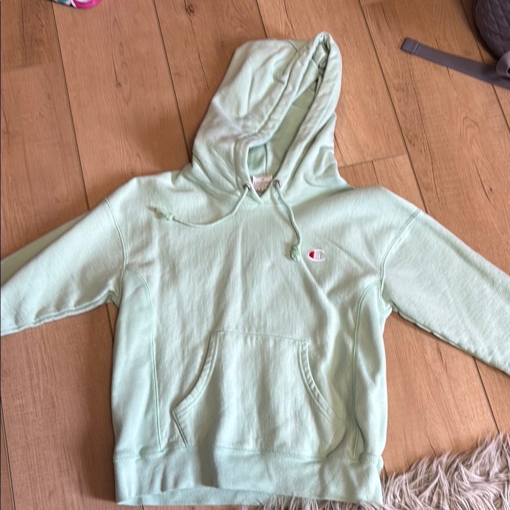 Champion Green Hoodie Sweatshirt Casual Fit